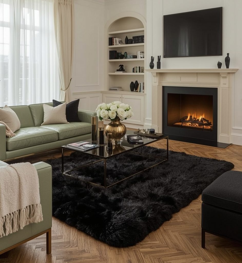 dark feminine living room