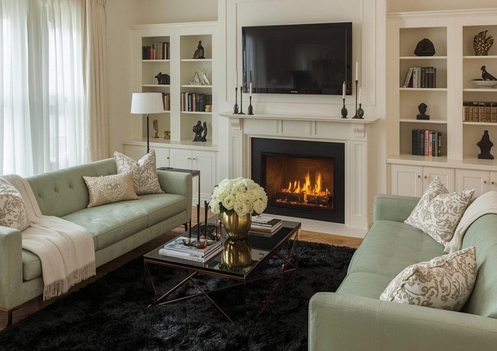 dark feminine living room