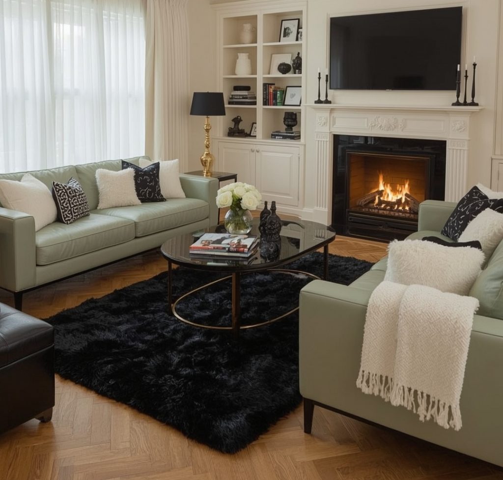 dark feminine living room