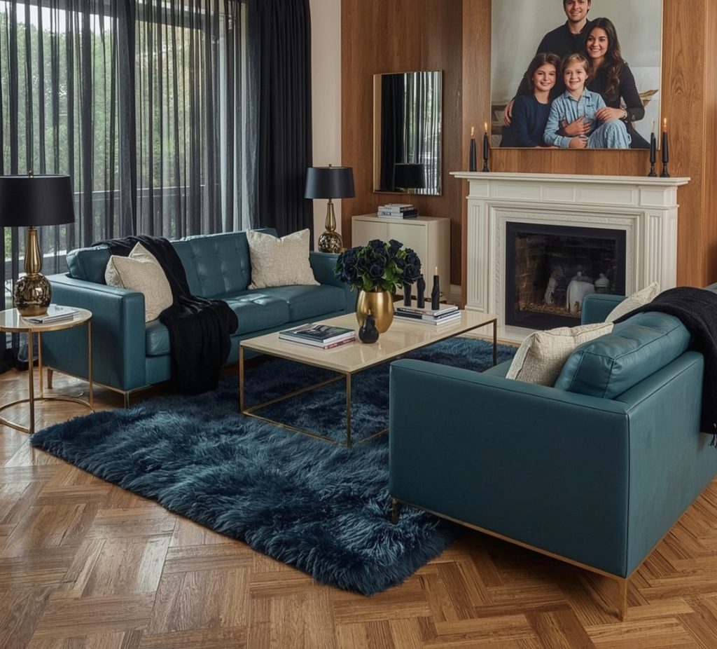 dark feminine living room