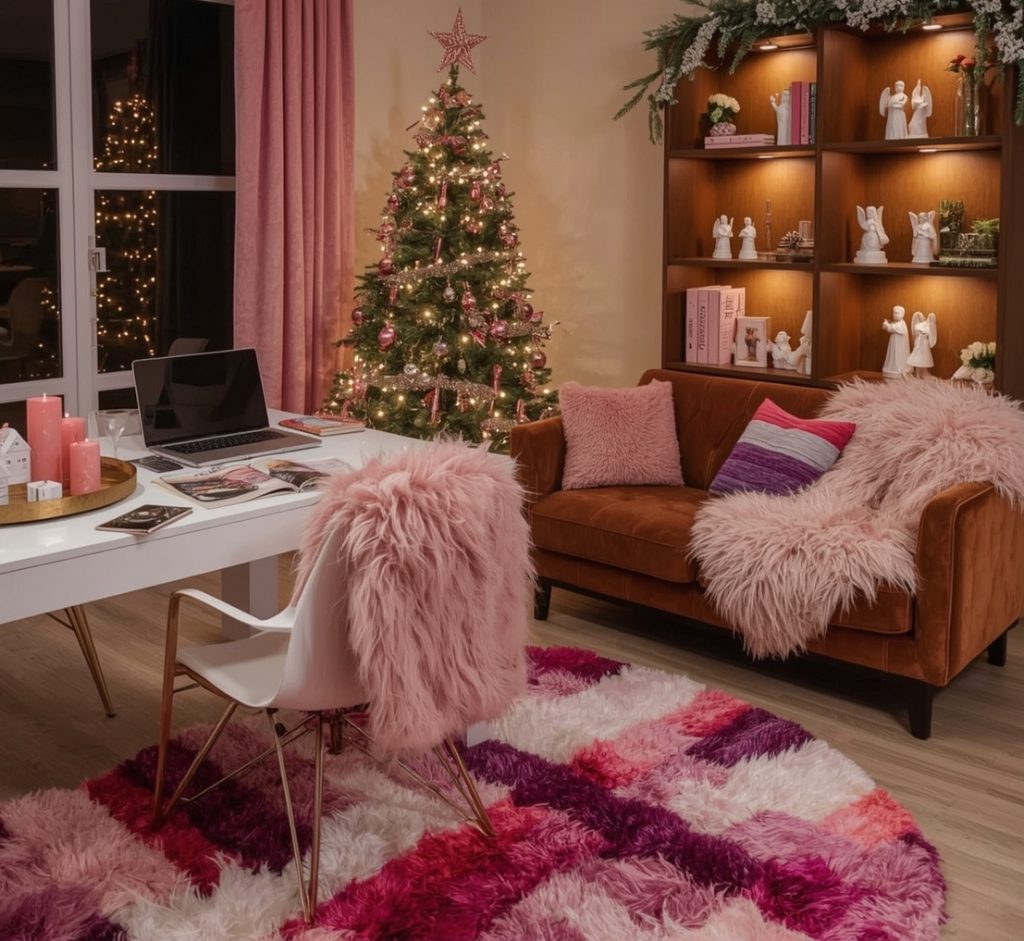 pink office decor
