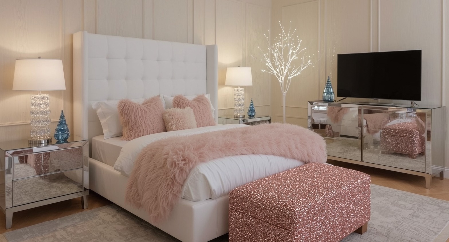 affordable and glam bedroom