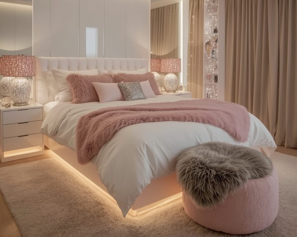 affordable and glam bedroom