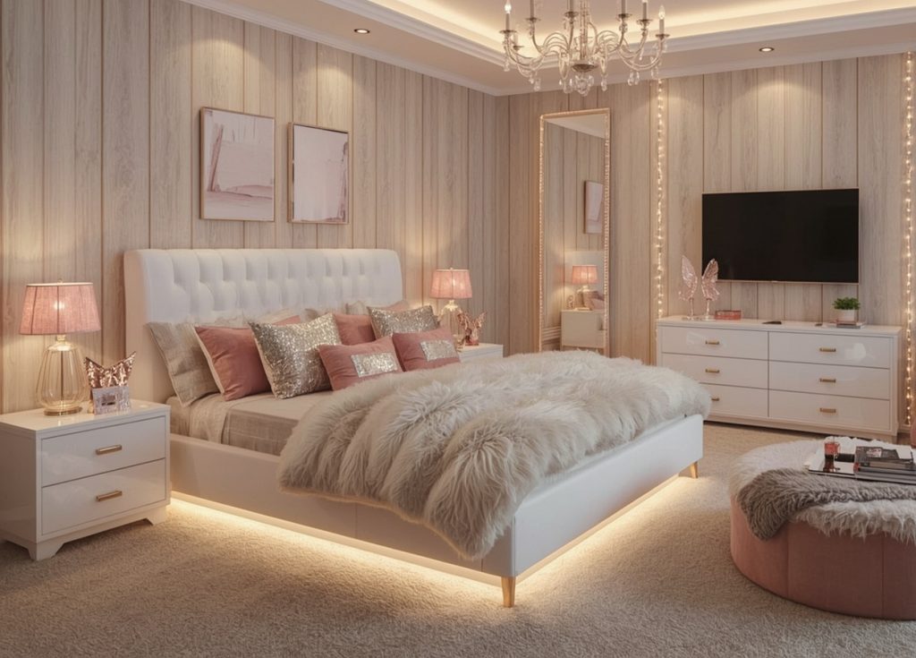 affordable and glam bedroom