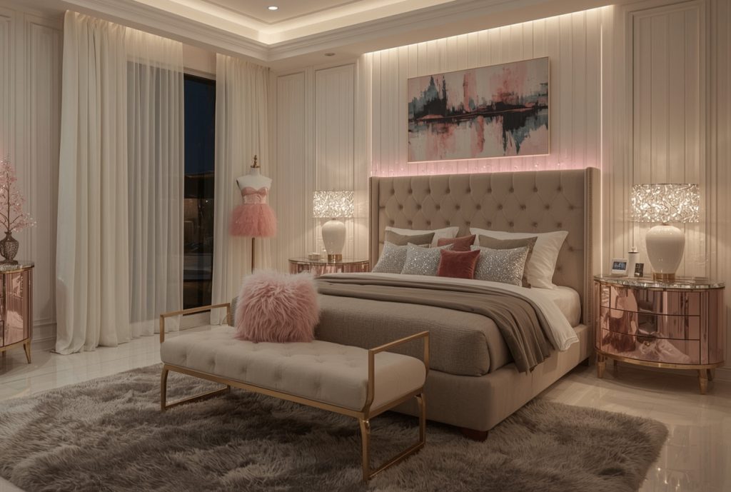 affordable and glam bedroom