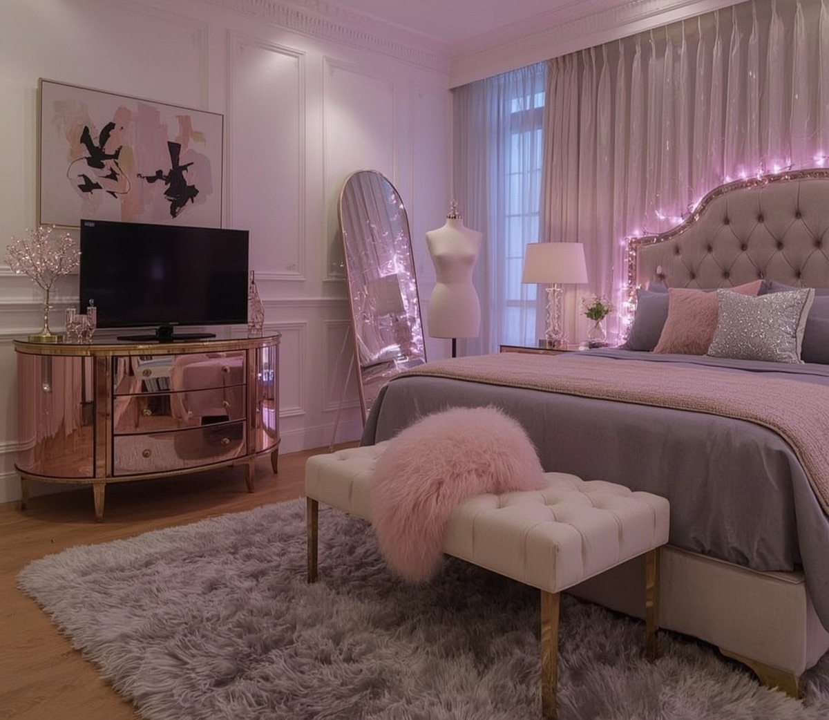 affordable and glam bedroom