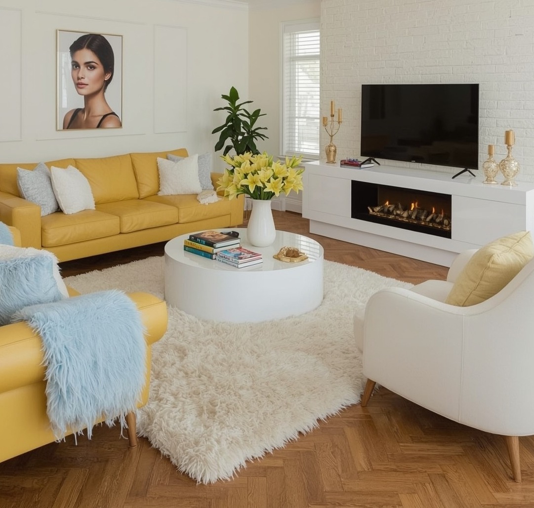 living room on a budget