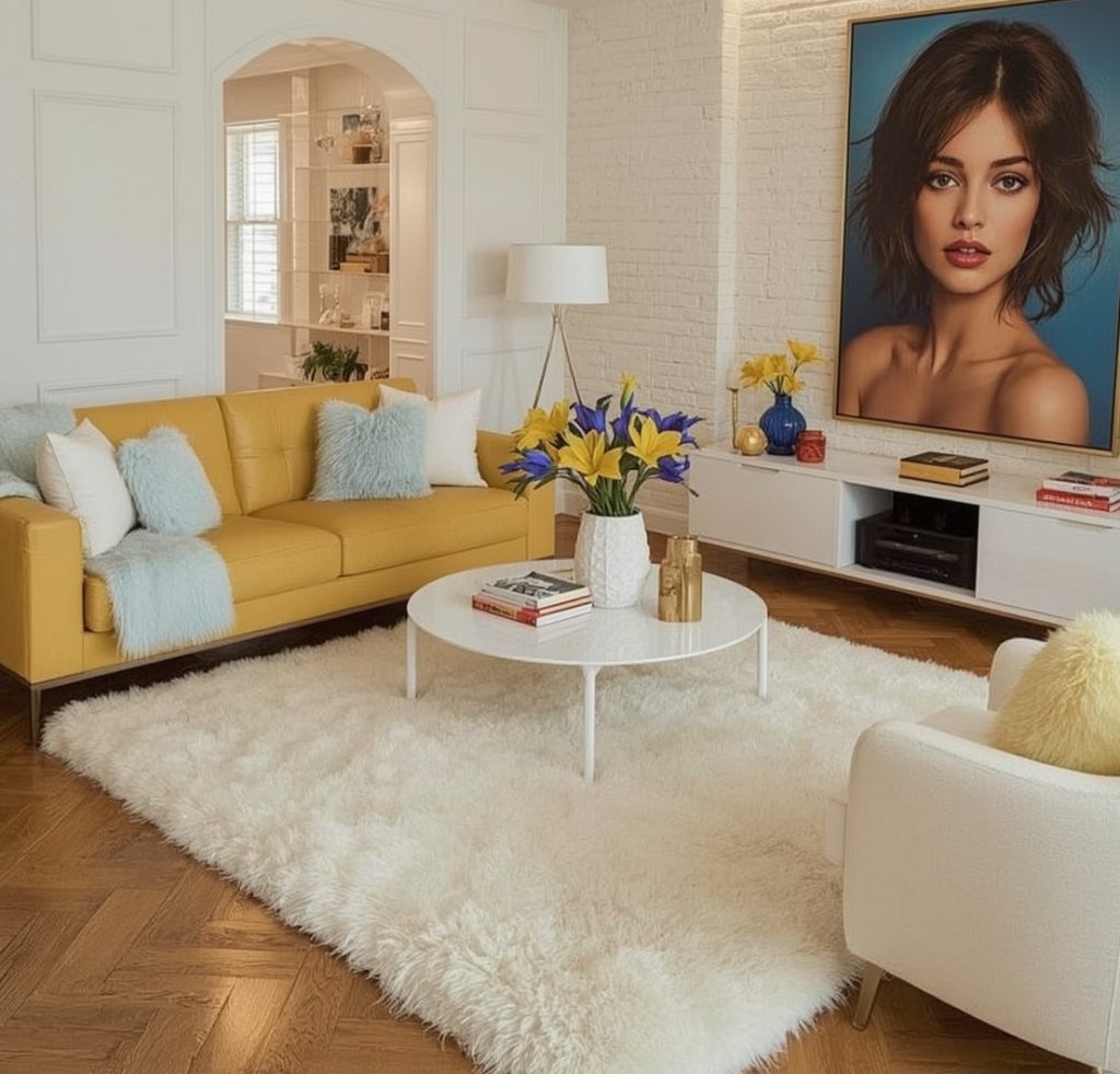 living room on a budget