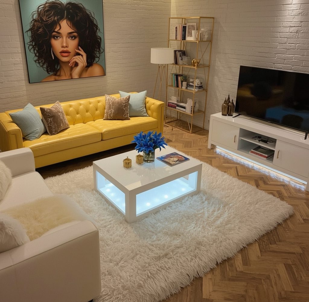 living room on a budget