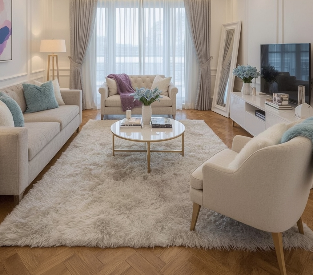 living room on a budget