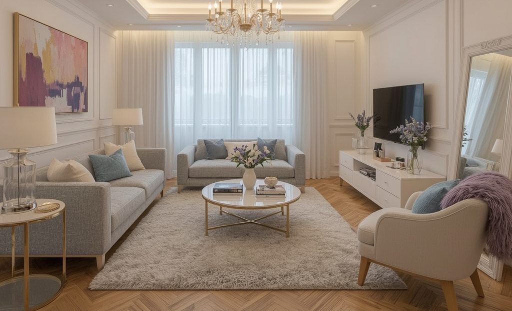 living room on a budget