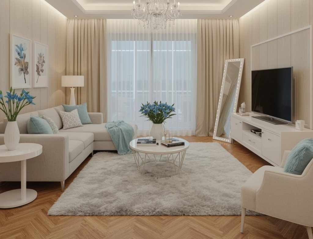 living room on a budget