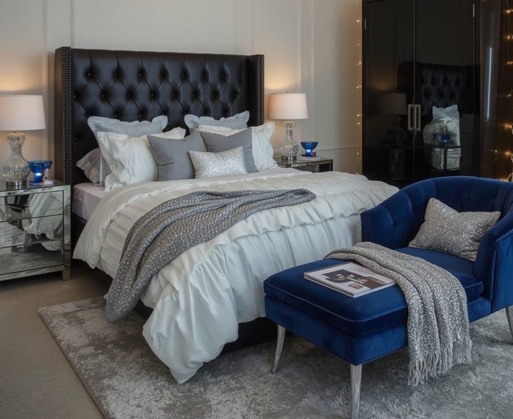 blue bedroom decor