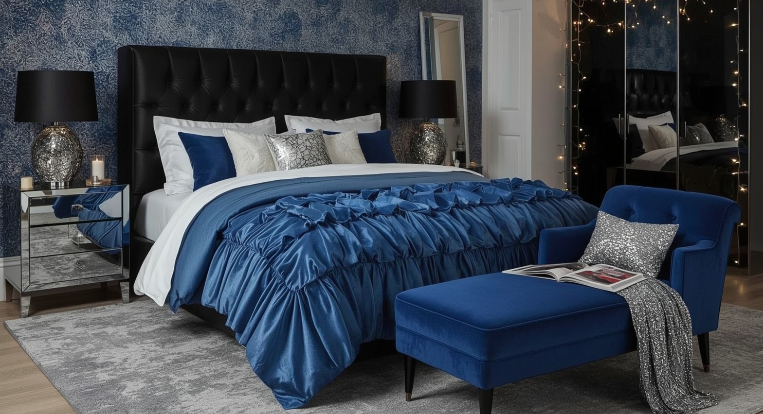 blue bedroom decor