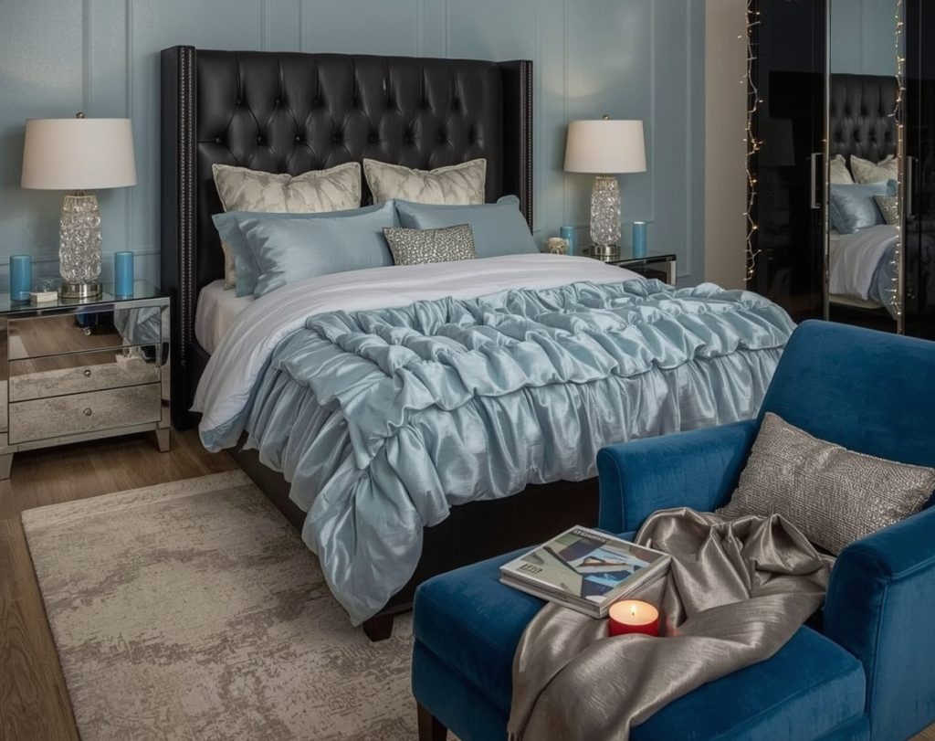 blue bedroom decor