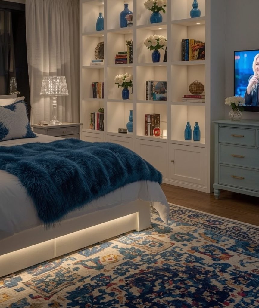 blue bedroom decor