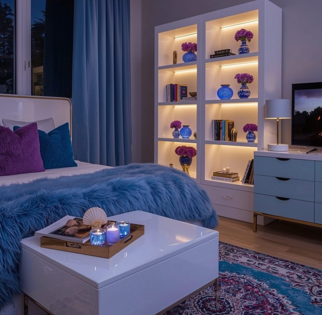 blue bedroom decor