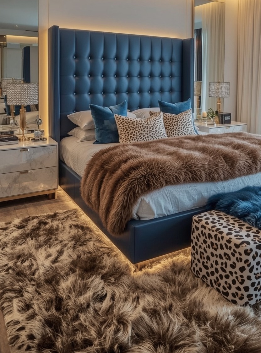 blue bedroom decor