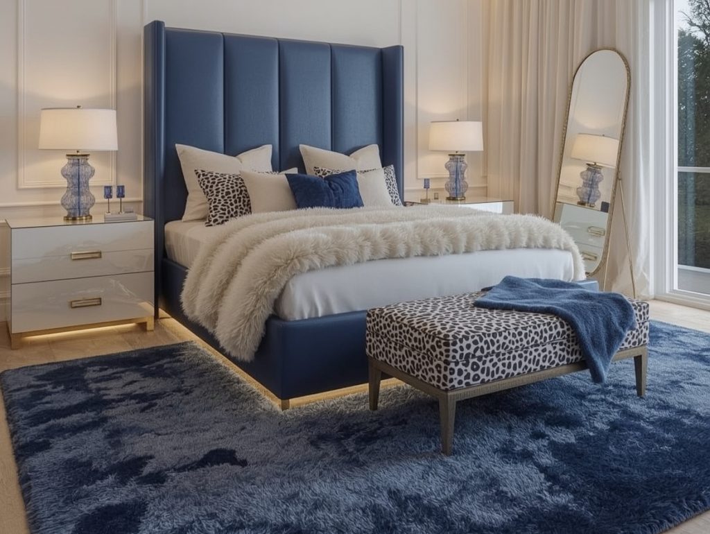 blue bedroom decor