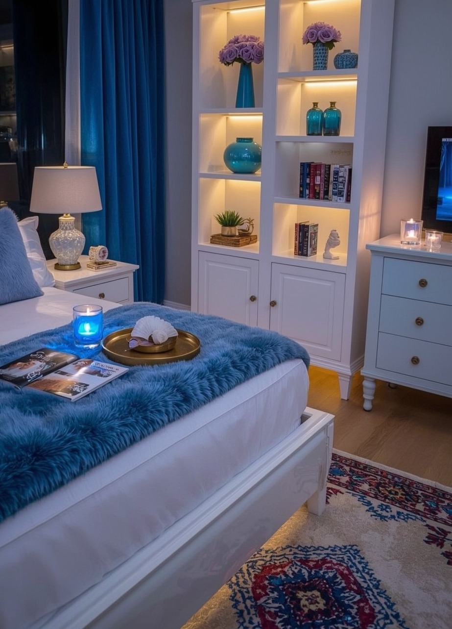 blue bedroom decor