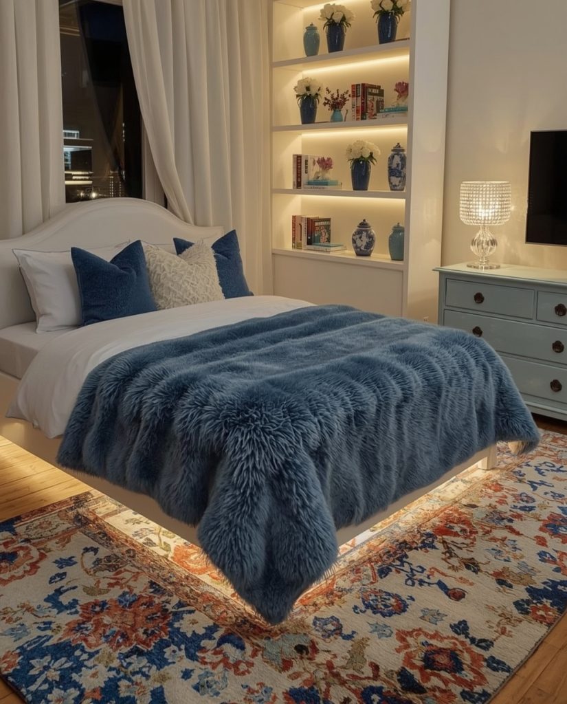 blue bedroom decor