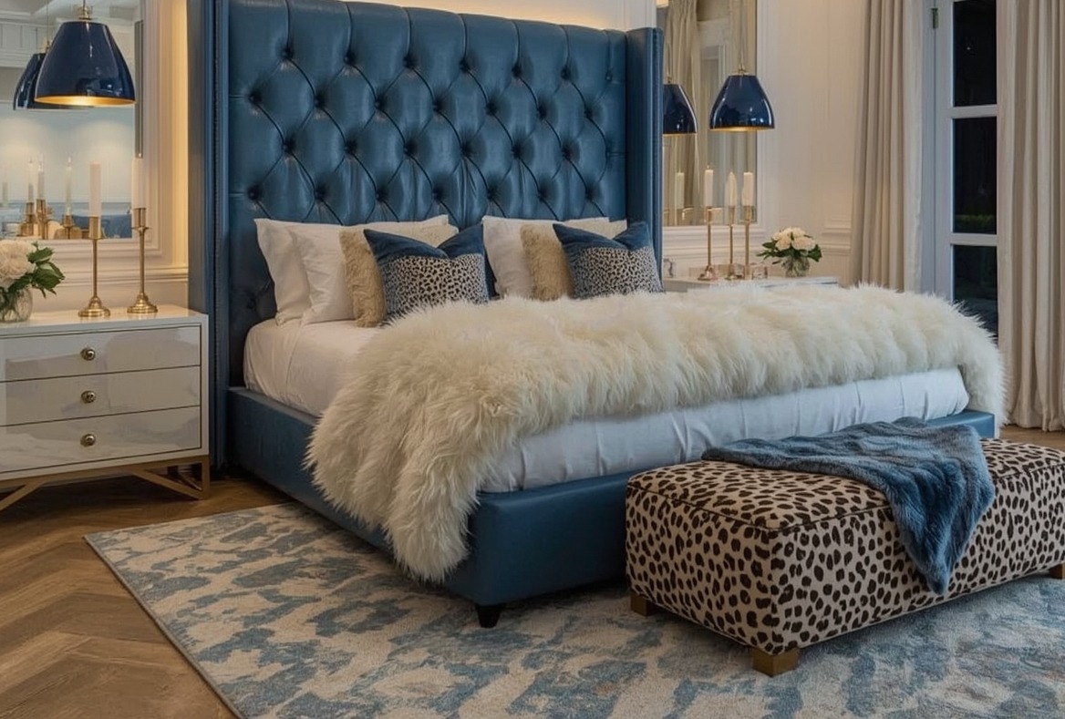 blue bedroom decor