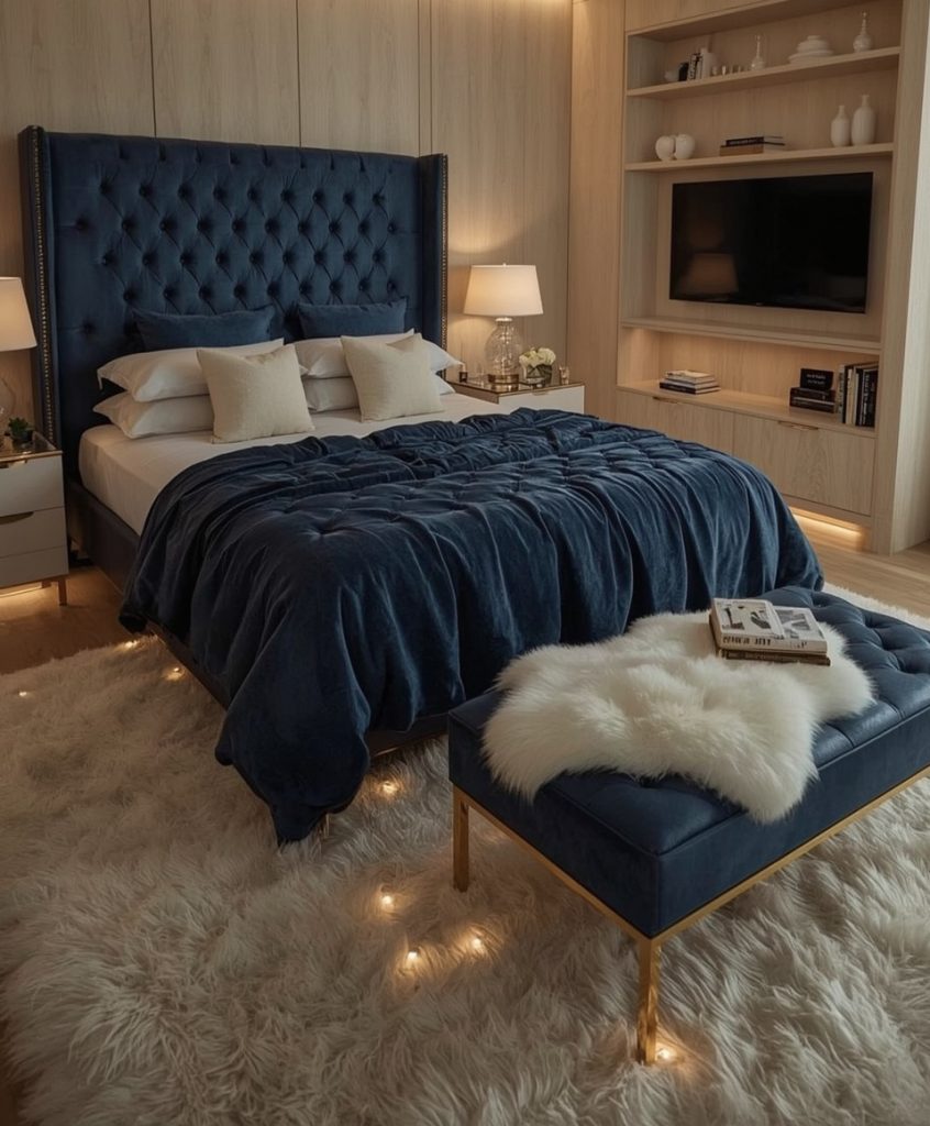 blue bedroom decor